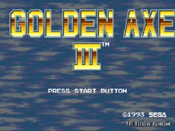 Golden Axe III (Japan) screen shot title